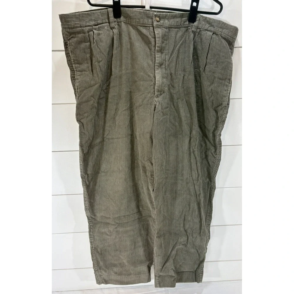 Vintage Red Bank Clothing Co. Men's Corduroy Pants Olive Green Size 46x30